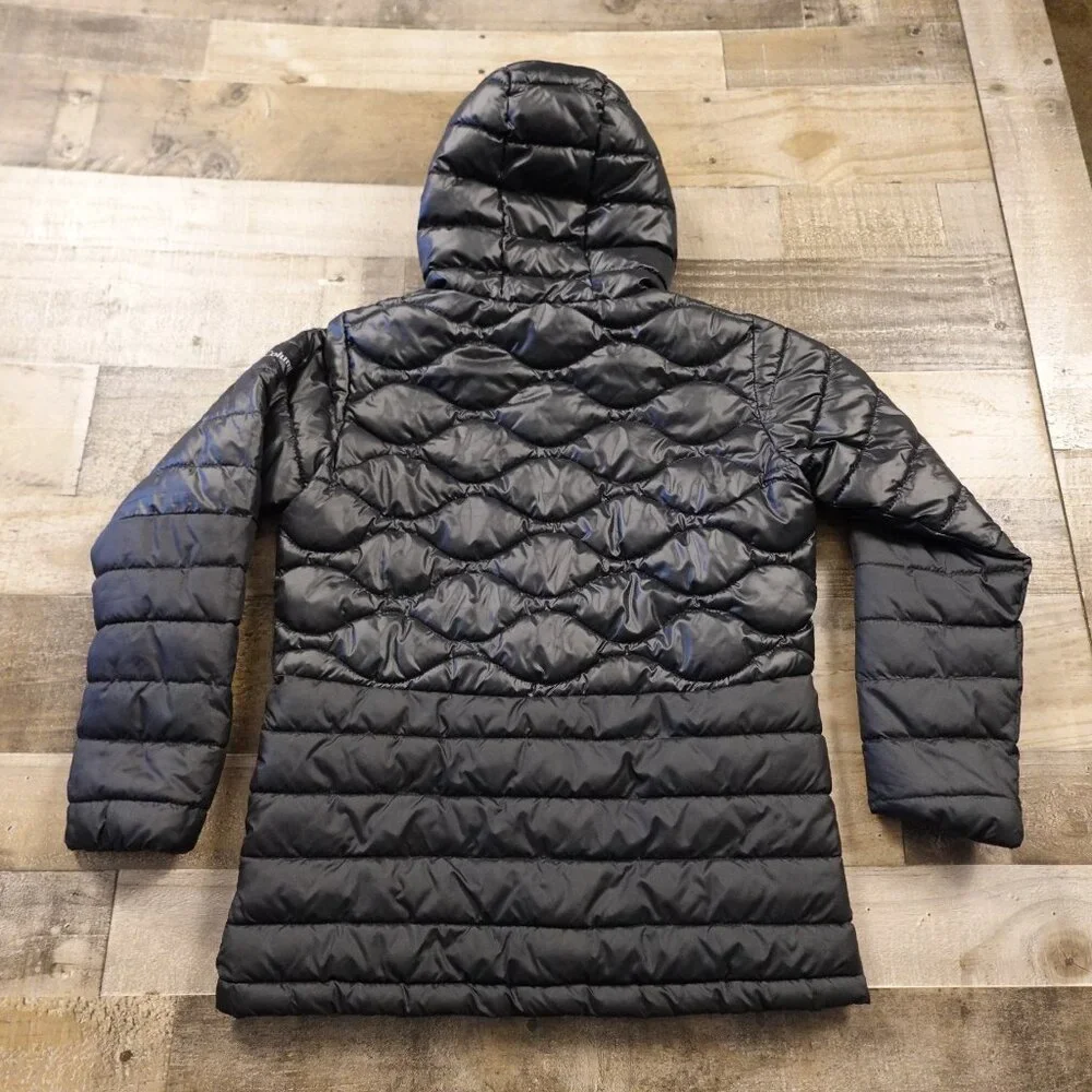 Columbia Puffer Jacket Girls XL‎ Black Hooded Quilted Winter Coat